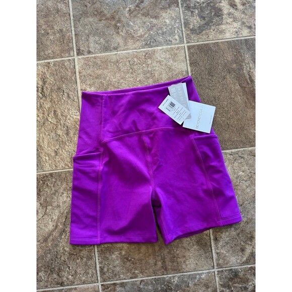 Beyond Yoga Powerbeyond Strive Biker Short Violet Berry Size Medium - Picture 7 of 10